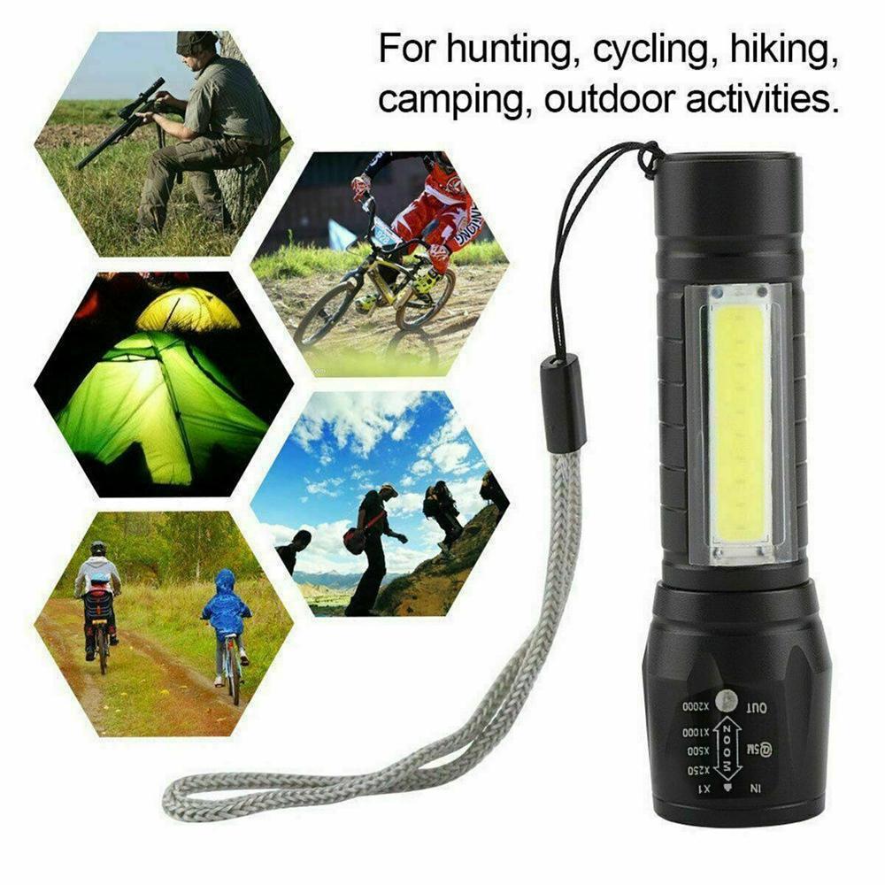 USB Rechargeable Waterproof Zoomable LED Flashlight