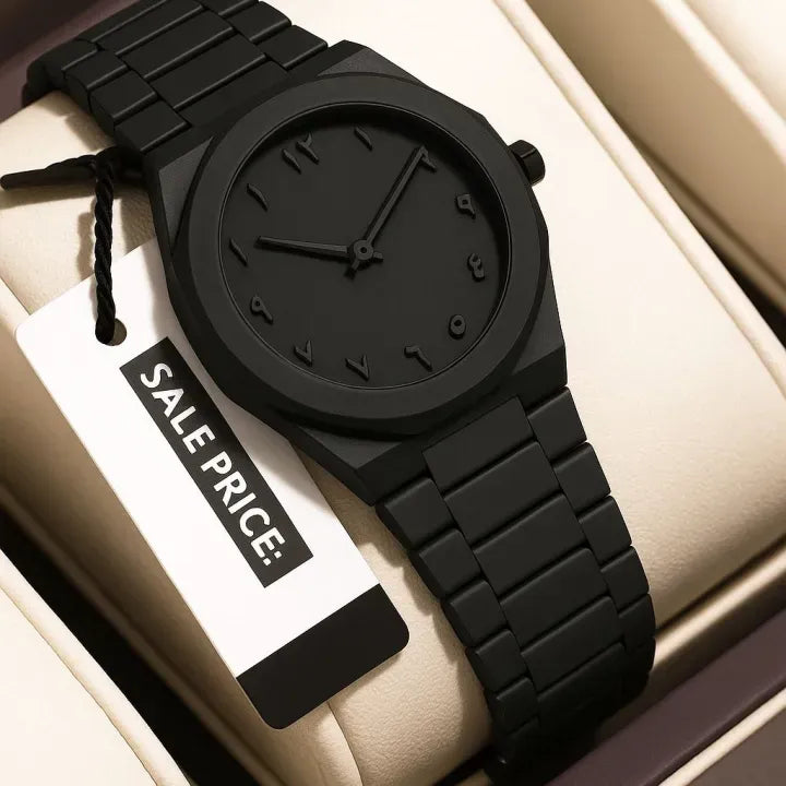 Black Arabic Aura Watch For Men Stylish Aura Watch
