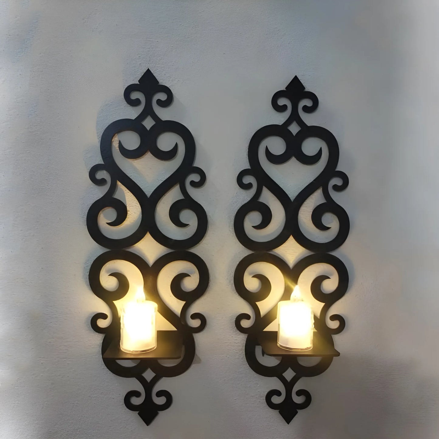 Beautiful 2-Piece wooden 3d Wall Sconce Set for Stylish Room Decoration