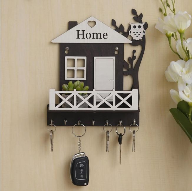 AL NOOR Traders Brand SWEET HOME OR OFFICE DESIGNER KEY HOLDER Wood