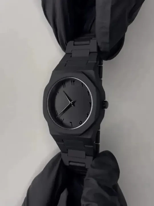 Black Arabic Aura Watch For Men Stylish Aura Watch
