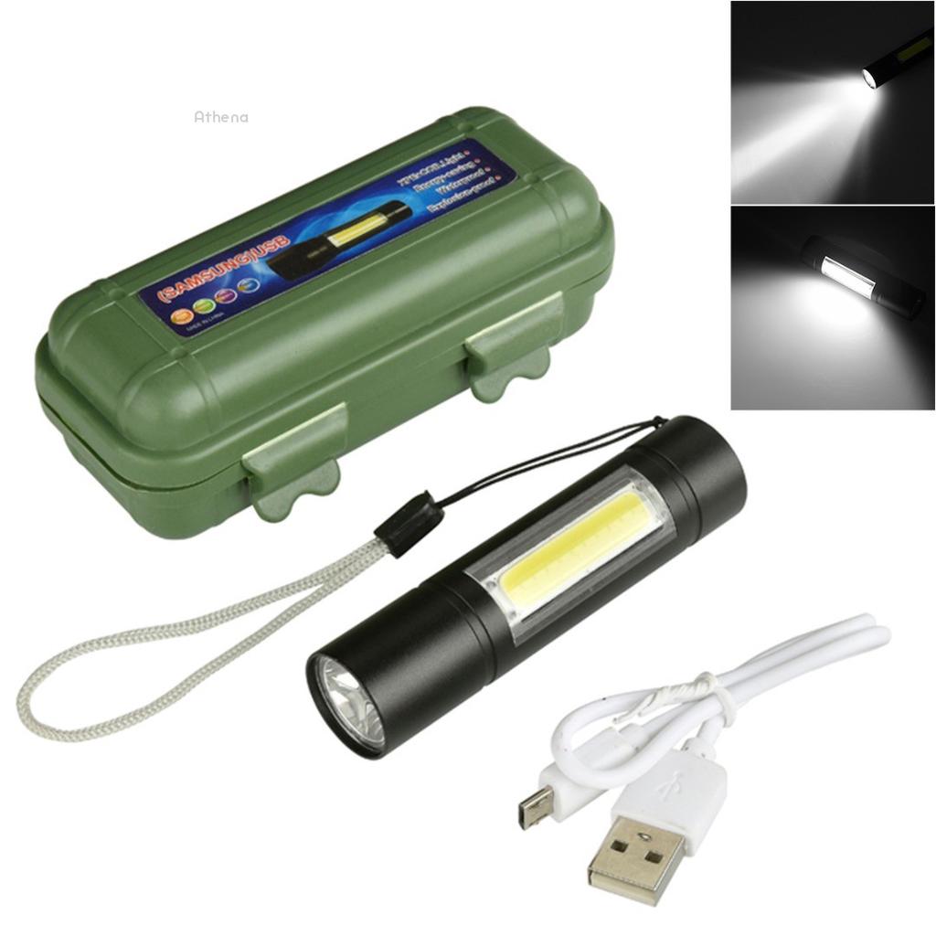 USB Rechargeable Waterproof Zoomable LED Flashlight