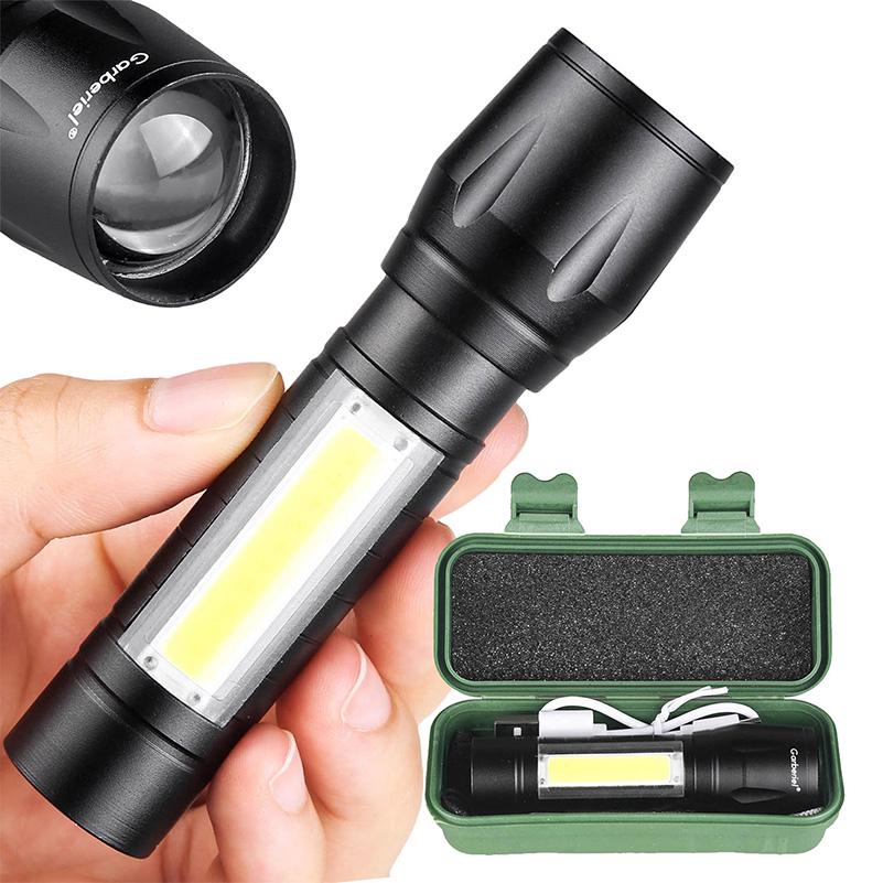 USB Rechargeable Waterproof Zoomable LED Flashlight